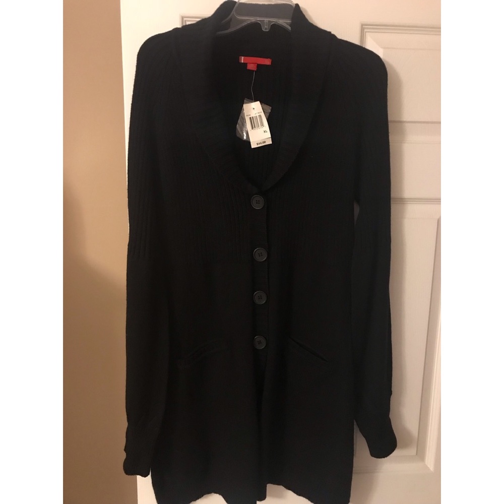 Black Button Down Sweater